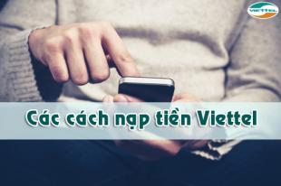 Những cách nạp tiền cho thuê bao trả trước viettel